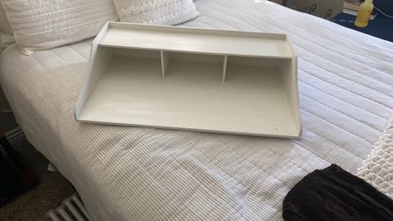White Desk Organizer with Shelf