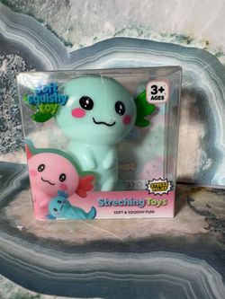 Mint Green Crunchy Axolotl Squishy – With Box