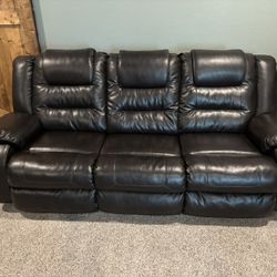 Recliner Couch - Dark Brown