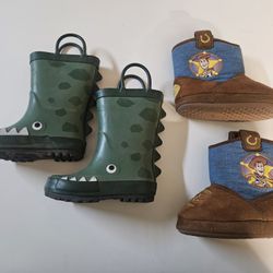 Toddler Boy Rain Boots, Slippers Size 5-6t