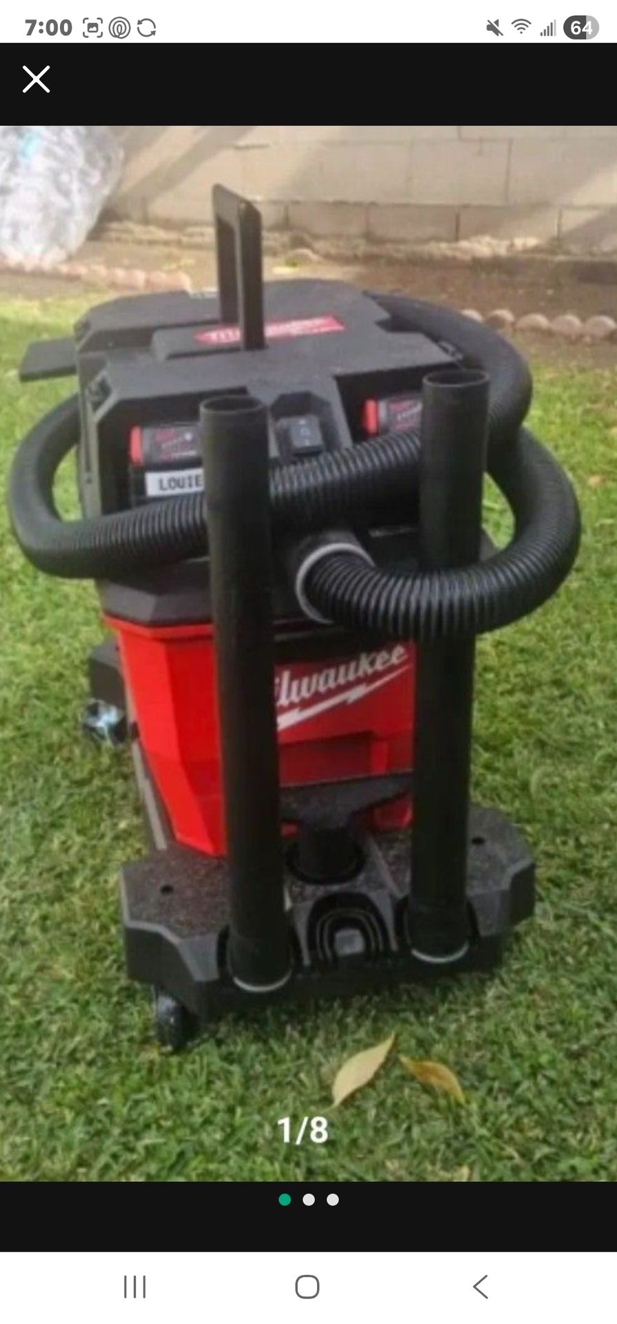 Milwaukee M18 Wet and Dry