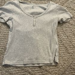 brandy Melville, Gray Baby Tee