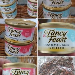 Fancy Feast 6 Cans And Chicken Treats 