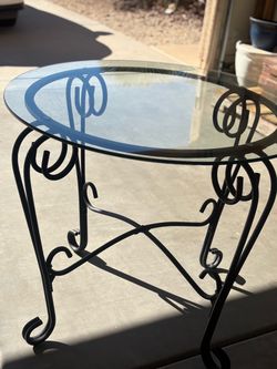 Table and two chairs