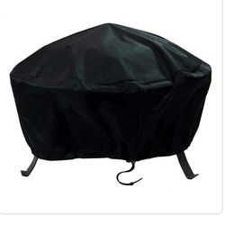 36" Black Durable Weather -resistant Round Fire Pit Cover
