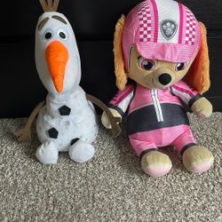 Paw Patrol And Olaf Plushie