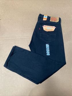 Levi’s 501 Men’s Original Fit Straight Leg Black Jeans 42x32 Button Fly NWT