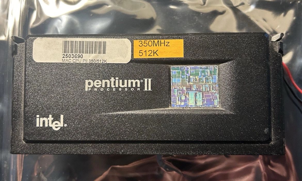 VINTAGE INTEL PENTIUM II 350MHZ SLOT 1 CPU (2-Pack) H-SINK/FAN MMX Tech