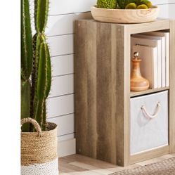  Bookcase, Bookshelves, Organizer , Weathered , 2 Cubes 