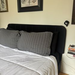 Black Queen Bed Frame And Headboard With Storage 