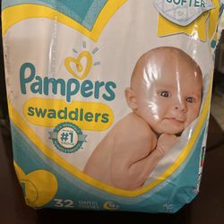 Brand New Pampers Swaddlers 32 Pack 