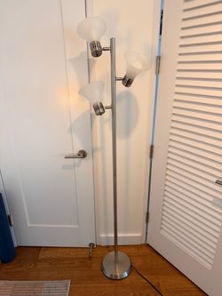 3-Light Brushed Nickel Floor Lamp