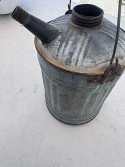 Vintage Galvanized Metal Fuel Can