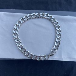 Silver Stainless Steel 9mm Cuban Link Chain Bracelet for Men - 9 inch/20cm (BRAND NEW)