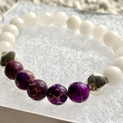 Purple And Moonstone Bracelet 