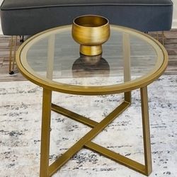 Glass Top Center/Coffee Table Gold