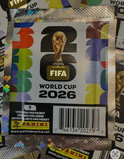FIFA 2026 soccer Stickers packs panini 7 stickers per pack
