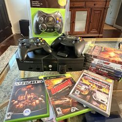 🎮 Original Xbox Console Bundle – 3 Controllers + 11 Games – Complete Set