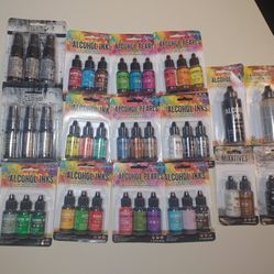 Ranger Tim Holtz Alcohol Inks, Multiple colors, Mixatives, Stains, Oxides, Blending Solution, etc. ALL BRAND NEW!!
