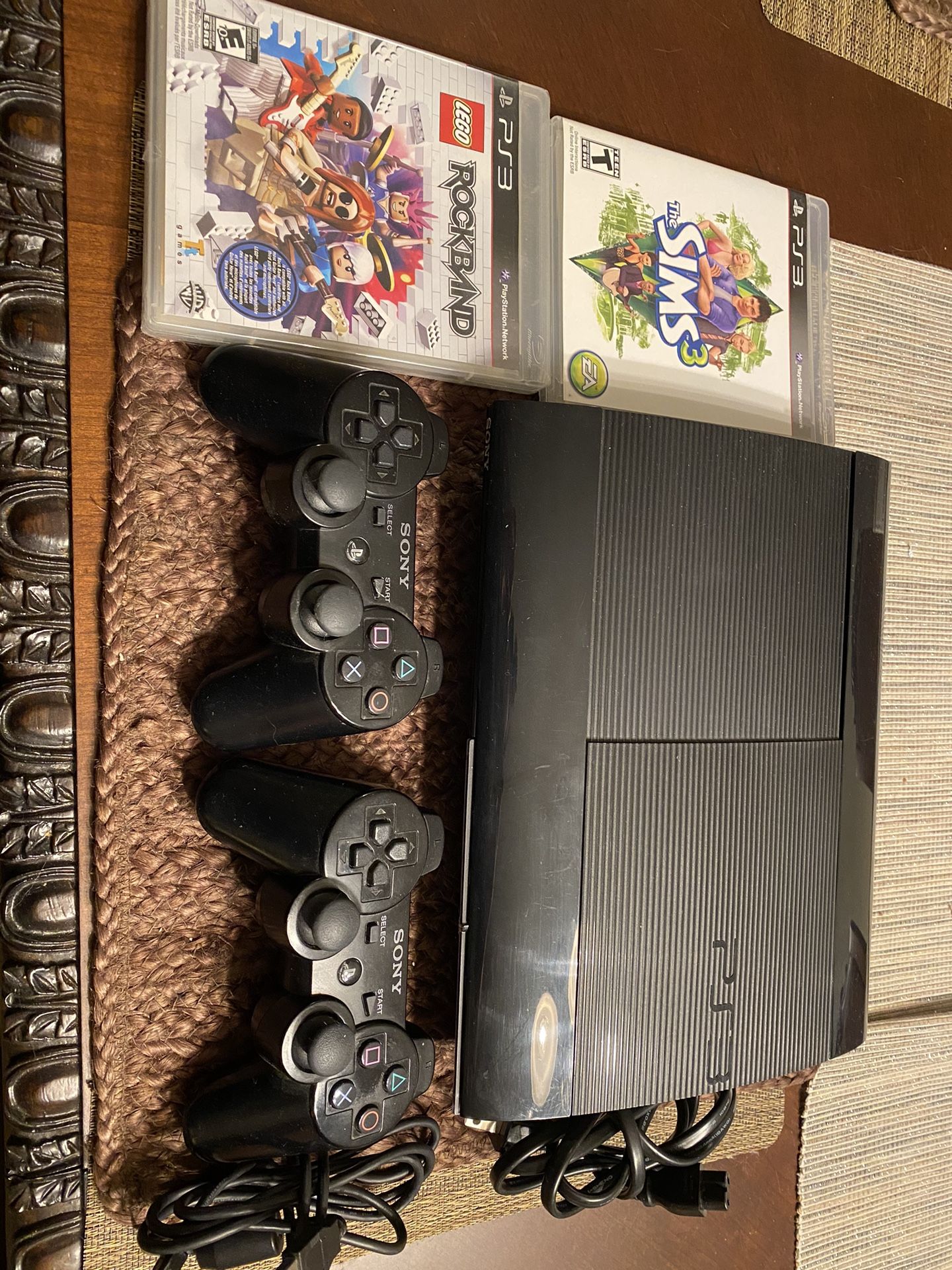 SONY PS3 SYSTEM -CECH 4001C 500GB HITMAN EDITION! Two Controllers, Lego Rock Band BRAND NEW and sims 3 Games.