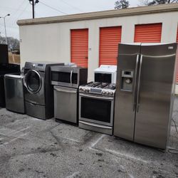 Stainless Steel Side By Side Kitchen Set And Laundry