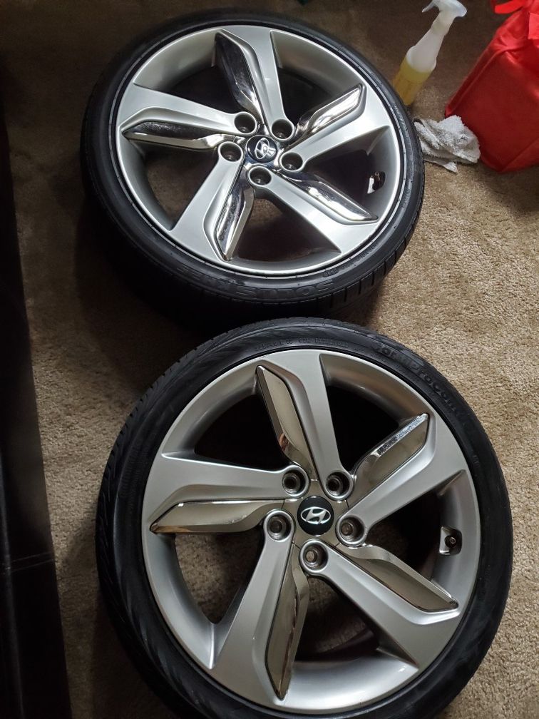 HYUNDAI VELOSTER 20132015 ALUMINUM WHEEL; 18 x 7.5; 49MM OFFSET; 5