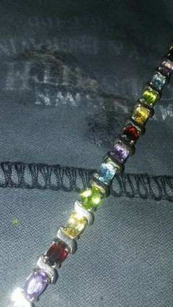 Sterling silver bracelets. Real stones