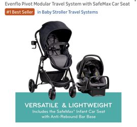 Evenflo Pivot Modular Travel System With SafeMax Car Seat