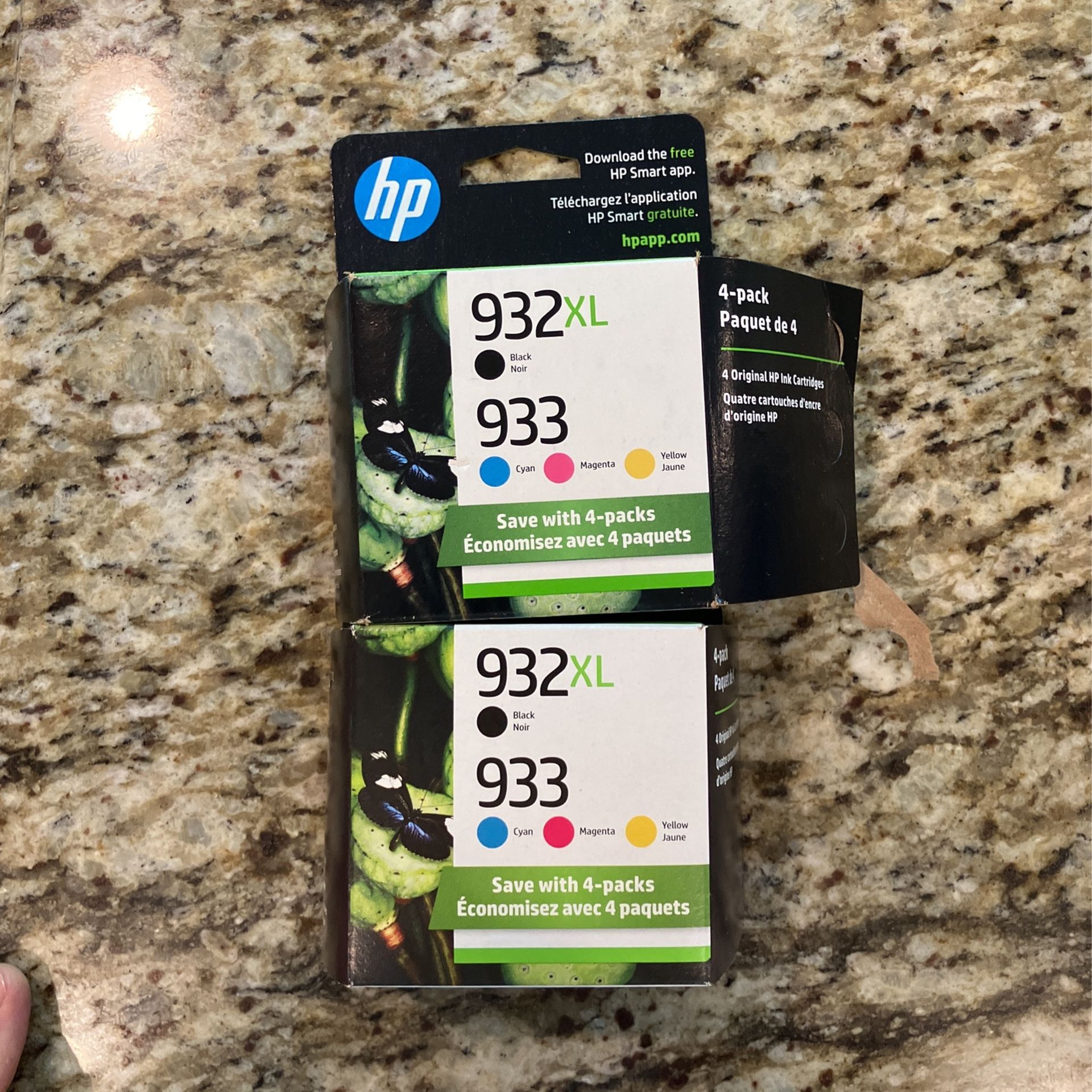 HP Ink Jet Cartridges 932xl - 933 Two (2) Boxes