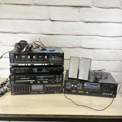 Vintage 80's Fisher & Bose Stereo System Amplifier Etc 7pc