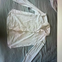 White shirt with pearl beads, size M, Forever Unique
