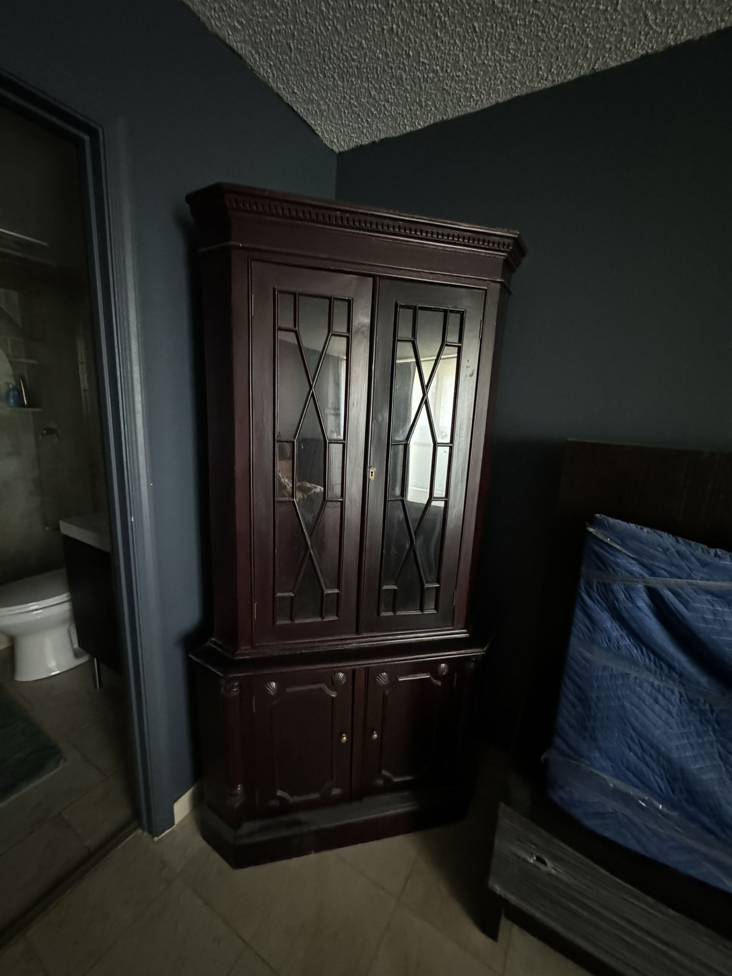 Antique Corner China Cabinet