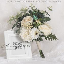 1pc Artificial Flower Bouquet For Wedding Centerpieces, Reception, Home Decoration