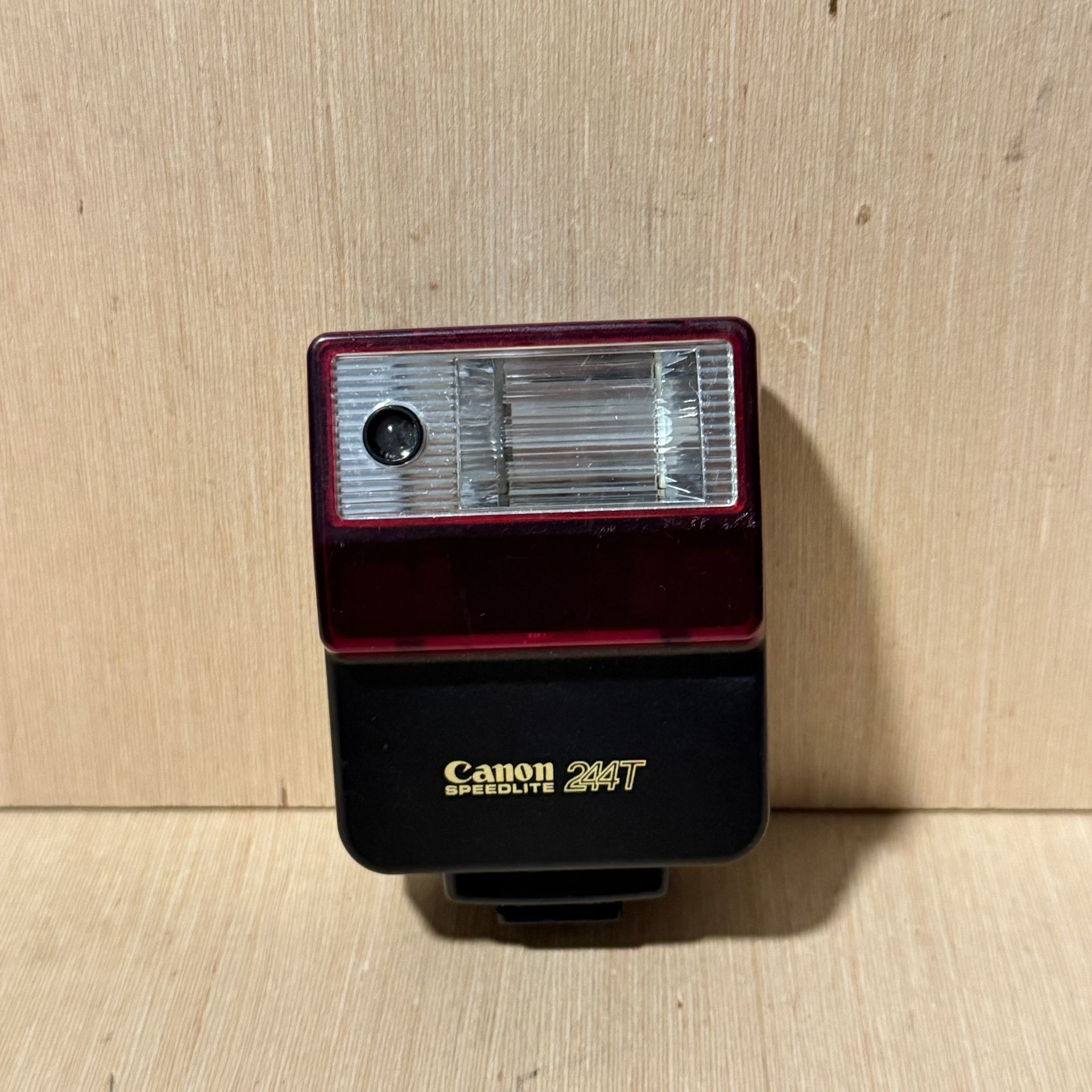 Canon Speedlite 244T Shoe Mount Flash Black“Untested” Buy/Sold As Is Read Blw!!