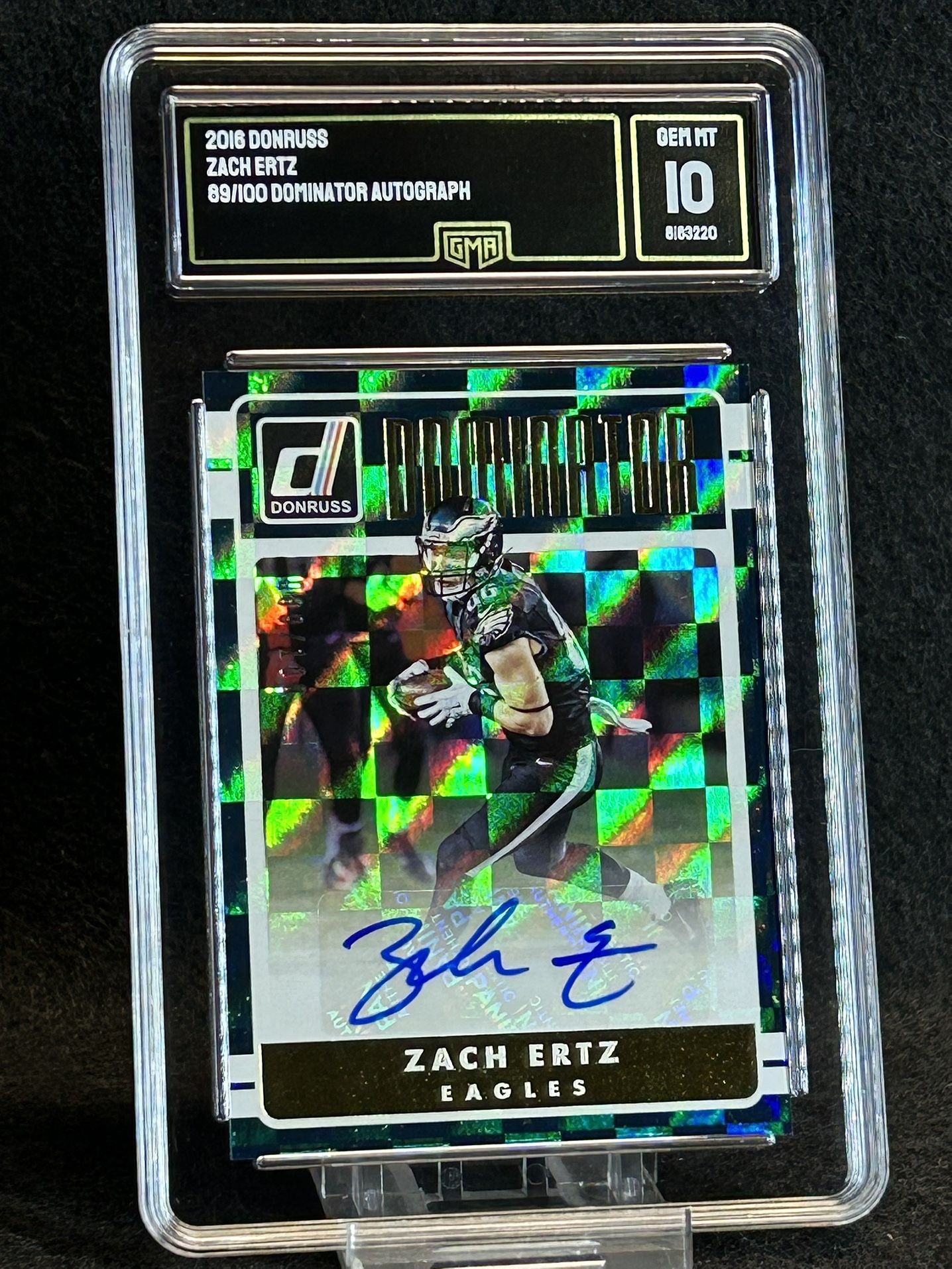 2016 Donruss 💥 Zach Ertz 💥 Dominator Auto /100 GMA 10 💎 Mint - Eagles / Washington Commanders