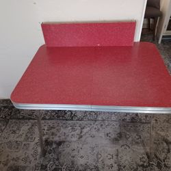 1950's Red Kitchen Table Modern Original
