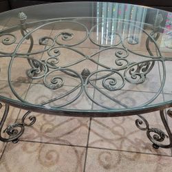 Glass Coffee Table, 2 End Tables