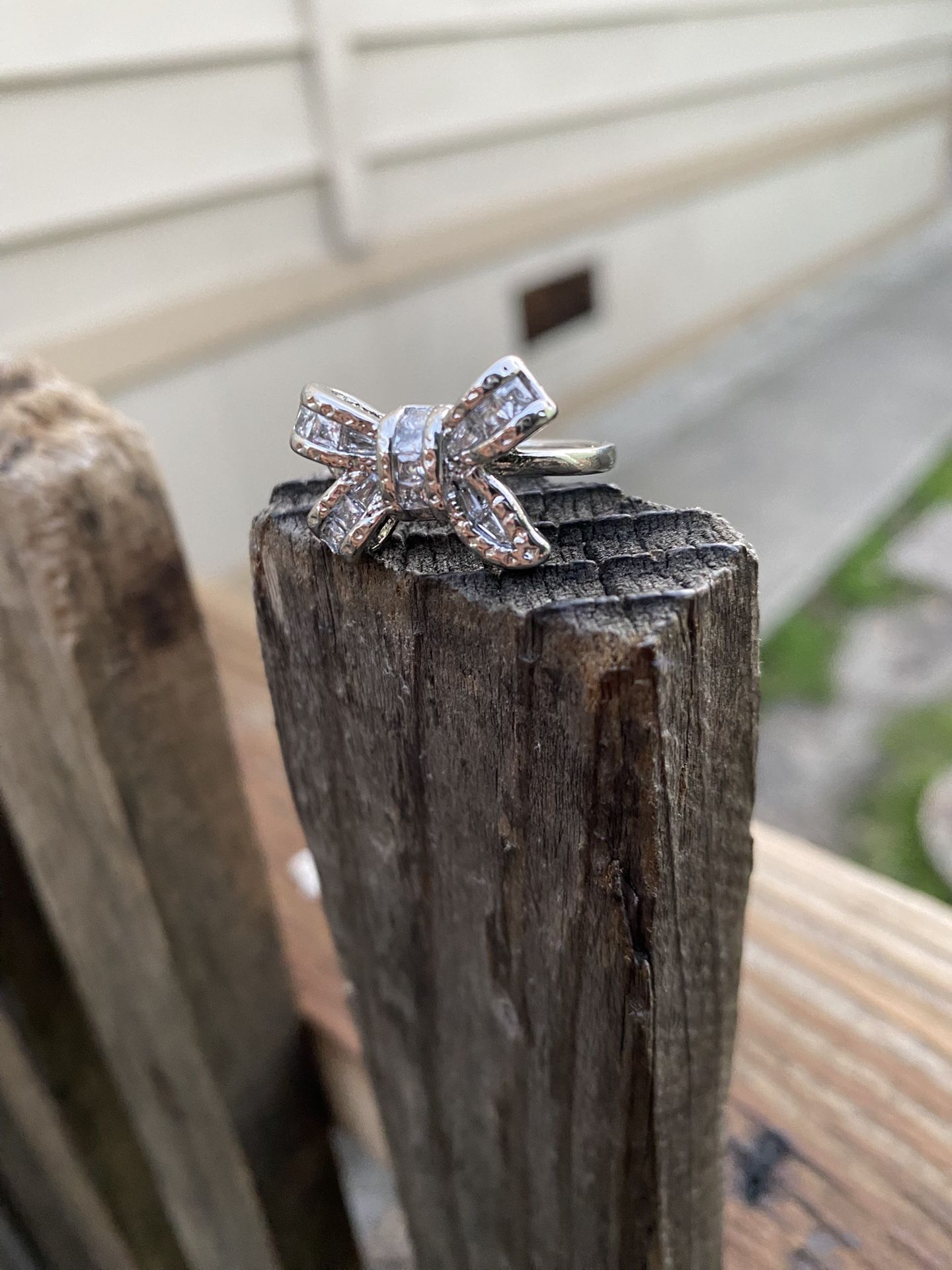 Moisonite And Sterling Silver Ring