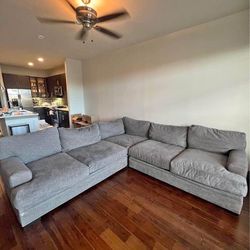 Cindy Crawford - Grey Sectional - Feather Downs (super Comfortable!)    Like new! 