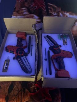 2 mini chainsaw’s