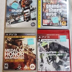 PS 3 Games (Qty 4)