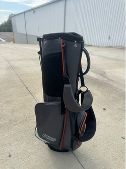 Izzo Golf Ultra-Lite Stand Bag - Grey/Orange