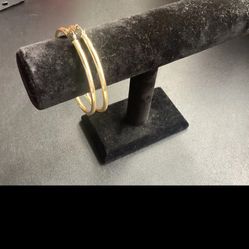 Argollas Grandes Enchapadas En Oro Excelente Calidad Nuevas No Negociable 