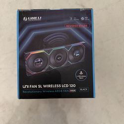 LIAN LI UNI FAN SL WIRELESS LCD 120 ARGB Fan Black x3