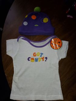 Baby Halloween "Got Candy?" T-Shirt and Hat Set