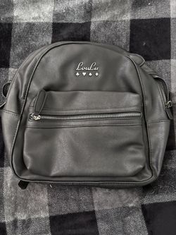 Black Leather Backpack