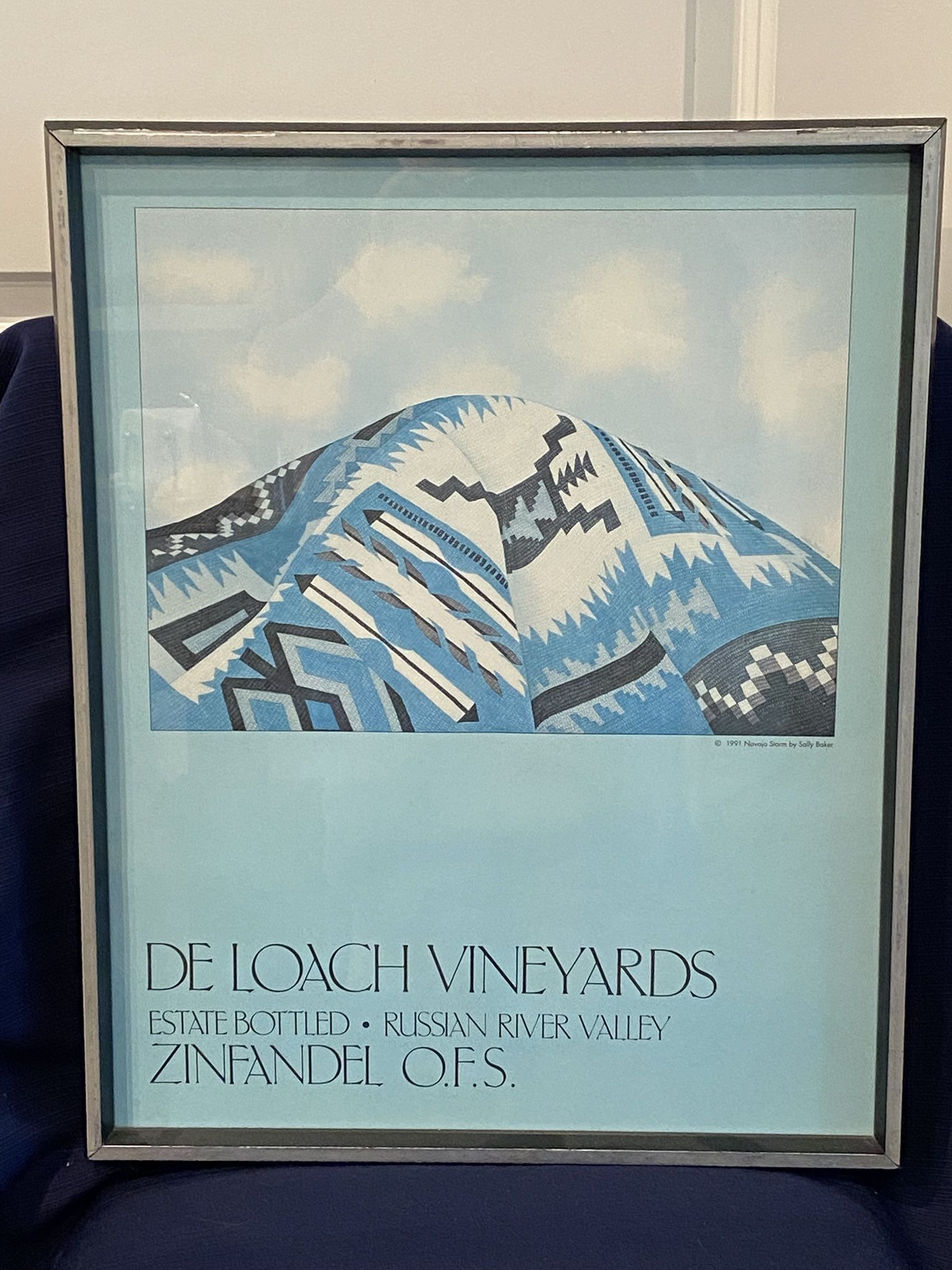 Set of 3 framed De Loach Vineyards Art Print Vintage $125 obo