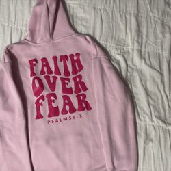 Pink ‘Faith Over Fear’ Hoodie