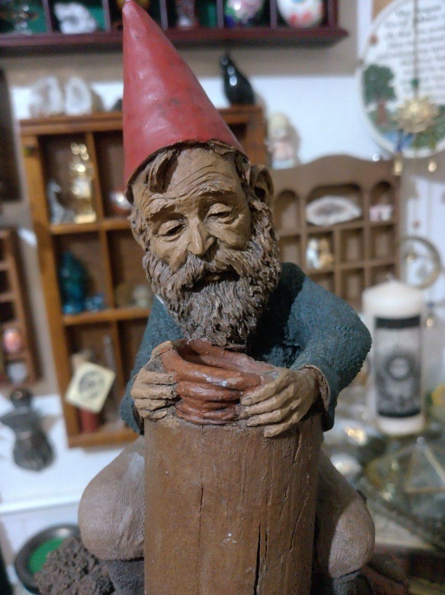 Vintage Clay Pottery Gnome 