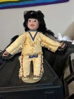 Native American Porcelain Doll